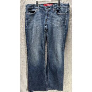 Vtg Y2K GUESS Women’s 30 Foxy Flare Low Rise Dark Distressed Blue Jeans Fairy